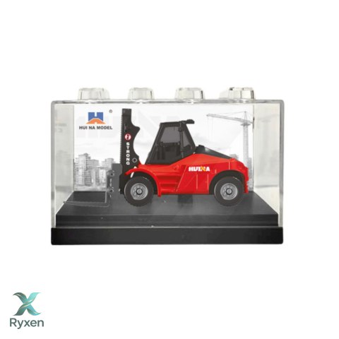 Wózek Widłowy Metalowy Model Kolekcjonerski Huina Czerwony 1:80 HUINA