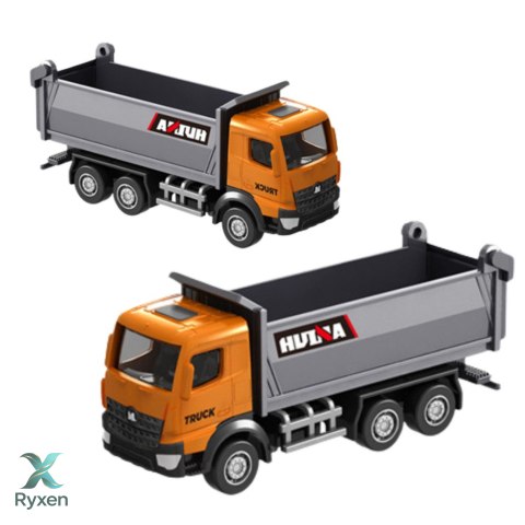Wywrotka Metalowa Model Kolekcjonerski Huina Pomarańczowa 1:80 HUINA