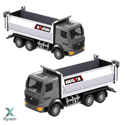 Wywrotka Metalowa Model Kolekcjonerski Huina Srebrna 1:80 HUINA