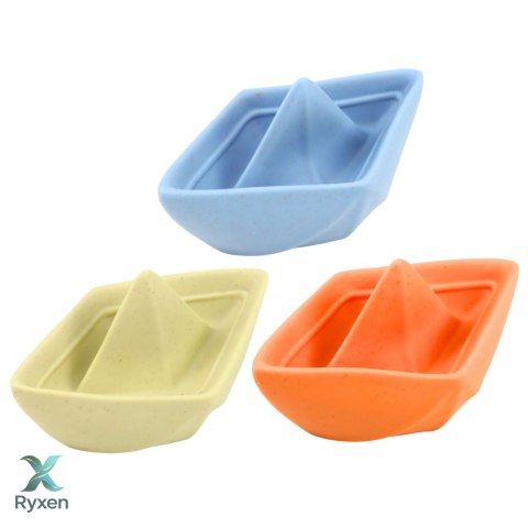 Zestaw Gumowe Łódki Do Kąpieli Zabawy Dla Malucha Pastelowe 3 szt. LEAN TOYS