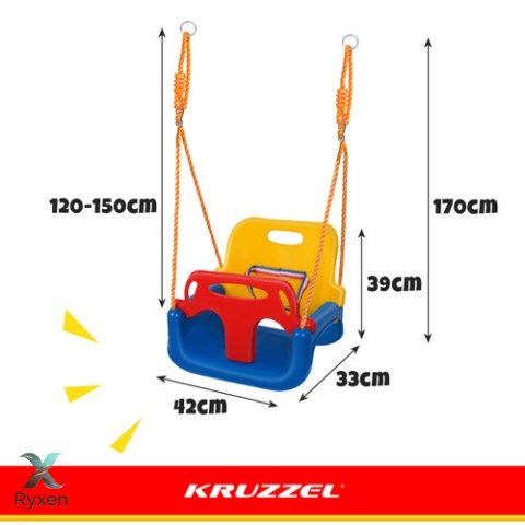Huśtawka dla dzieci 3w1 23552 KRUZZEL