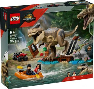 Klocki jurassic world 76975 ucieczka rzeką przed tyranozaurem LEGO