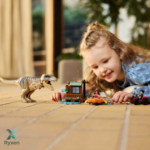 Klocki jurassic world 76975 ucieczka rzeką przed tyranozaurem LEGO