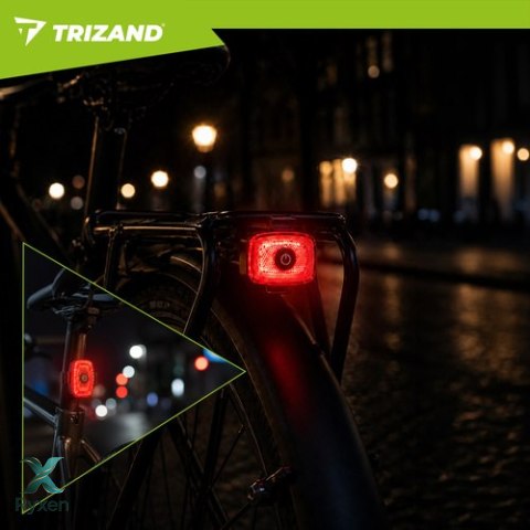 Lampka rowerowa LED 1300lm + tylna lampa Trizand TRIZAND