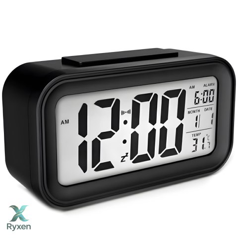 Budzik zegar led termometr podświetlenie 12/24h RTO