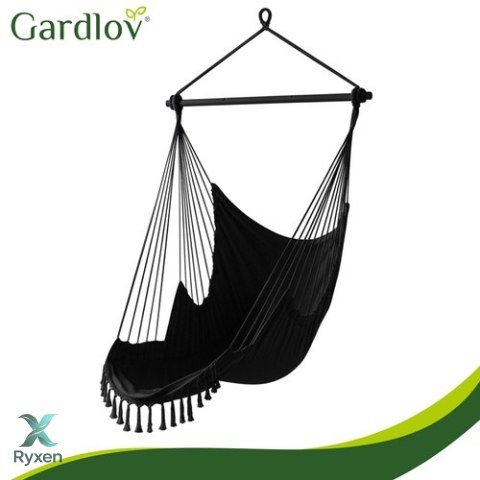 Huśtawka - fotel wiszący 210cm czarny Gardlov GARDLOV