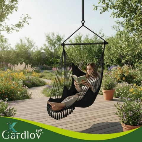 Huśtawka - fotel wiszący 210cm czarny Gardlov GARDLOV
