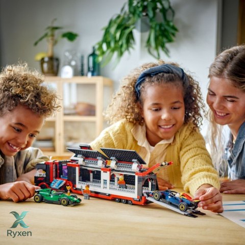 Klocki city 60445 f1 ciężarówka z bolidami rb20 i amr24 f1 LEGO