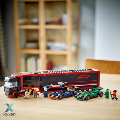 Klocki city 60445 f1 ciężarówka z bolidami rb20 i amr24 f1 LEGO