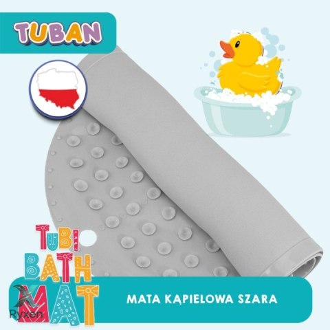 Mata kąpielowa antypoślizgowa szara TUBAN