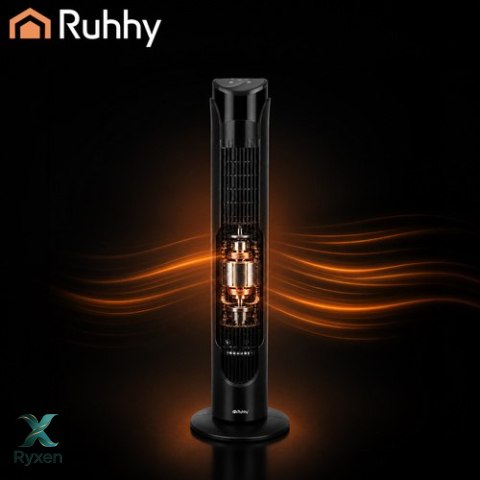 Wentylator kolumnowy 90cm czarny + pilot Ruhhy RUHHY