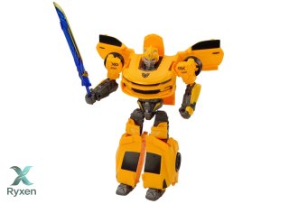 Auto-Robot 2w1 Sportowy Wyścigowy Figurka Broń Żółty LEAN TOYS