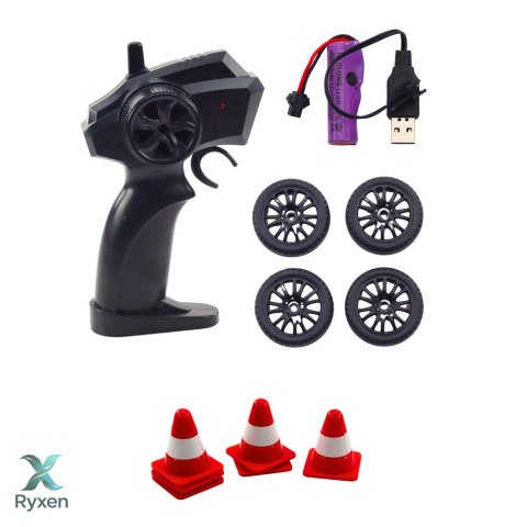 Auto Sportowe Drift Wymienne Koła Zdalnie Sterowany RC 4WD Niebieskie Sport LEAN TOYS