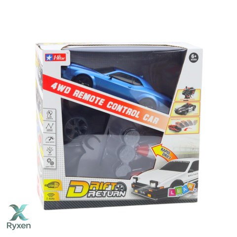 Auto Sportowe Drift Wymienne Koła Zdalnie Sterowany RC 4WD Niebieskie Sport LEAN TOYS