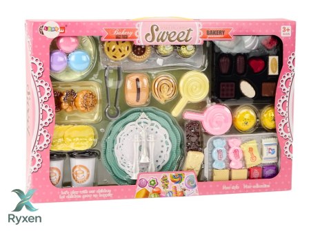 Cukiernia Kawiarnia Zestaw Słodycze Patera Ciastka Kawa Ciasto 50 ele. LEAN TOYS
