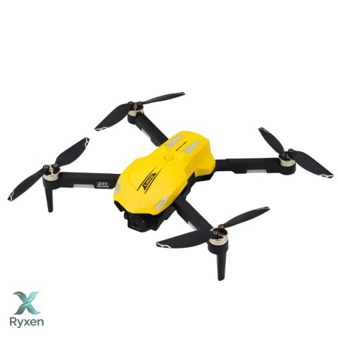Dron D11 Zdalnie Sterowany Kamera HD WIFI Sterowanie Gestami Pilot Żółty LEAN TOYS