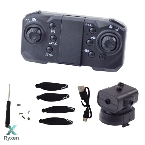 Dron D11 Zdalnie Sterowany Kamera HD WIFI Sterowanie Gestami Pilot Żółty LEAN TOYS