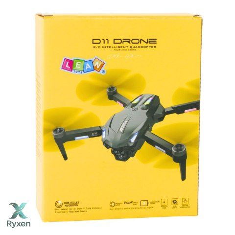 Dron D11 Zdalnie Sterowany Kamera HD WIFI Sterowanie Gestami Pilot Żółty LEAN TOYS