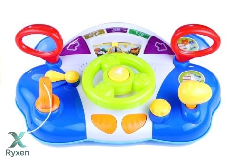 Interaktywna Kierownica Dla Dziecka Panel Dźwięki LEAN TOYS