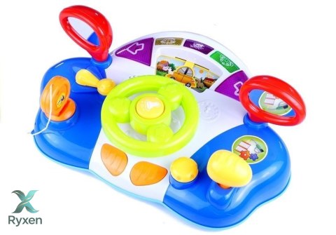 Interaktywna Kierownica Dla Dziecka Panel Dźwięki LEAN TOYS
