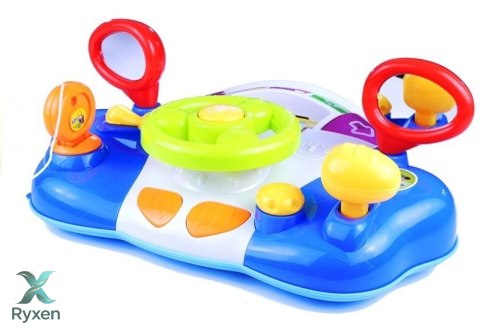 Interaktywna Kierownica Dla Dziecka Panel Dźwięki LEAN TOYS