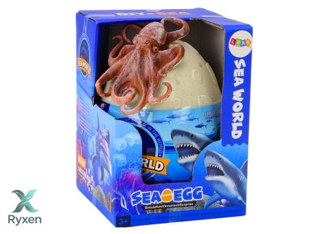 Jajo Z Figurkami Zwierząt Morskich Rośliny Ośmiornica Zestaw 26 El. LEAN TOYS