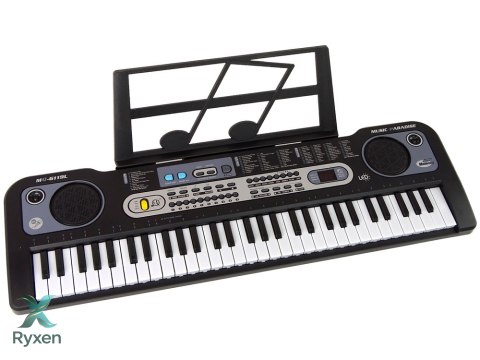 Keyboard z Mikrofonem Instrument Muzyczny Dla Dzieci Czarny LEAN TOYS
