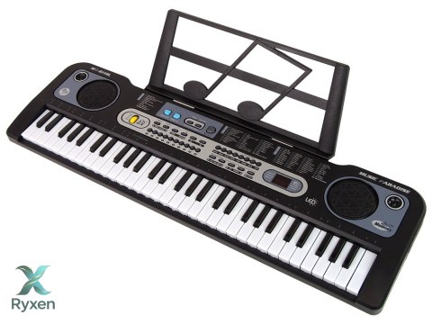 Keyboard z Mikrofonem Instrument Muzyczny Dla Dzieci Czarny LEAN TOYS