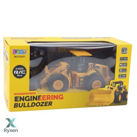 Koparka Buldożer Zdalnie Sterowany RC 2.4G 6CH Żółty LEAN TOYS