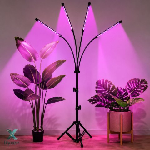 Lampa LED Do Wzrostu Uprawy I Doświetlania Roślin Statyw 4 Panele Pilot LEAN