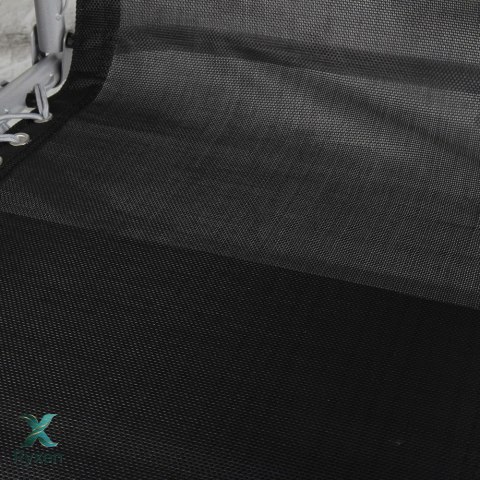 Leżak Ogrodowy Plażowy Składany Zero Gravity Zagłówek Stalowy Czarny LEAN