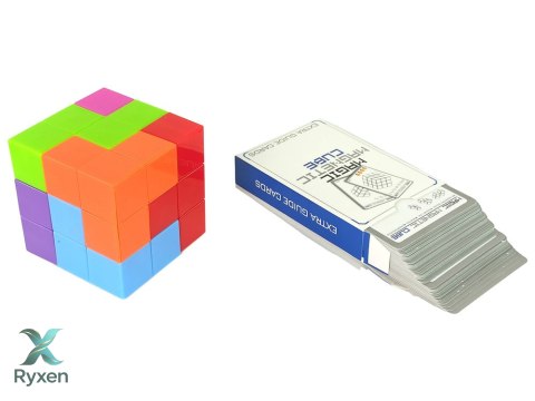 Kostka Logiczna Do Układania Magnetyczna Dwustronne Karty 108 Wyzwań LEAN TOYS