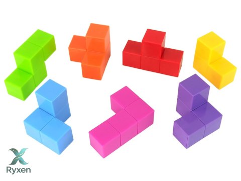 Kostka Logiczna Do Układania Magnetyczna Dwustronne Karty 108 Wyzwań LEAN TOYS