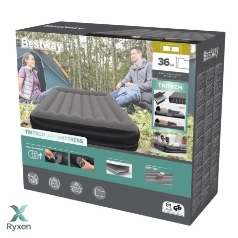 Materac Dmuchany Dwuosobowy Tritech Air Mattress 203x152cm Bestway 671BU BESTWAY