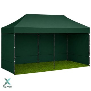 Namiot Ekspresowy Ogrodowy Cateringowy Pawilon Handlowy Zielony 3x6 M LEAN
