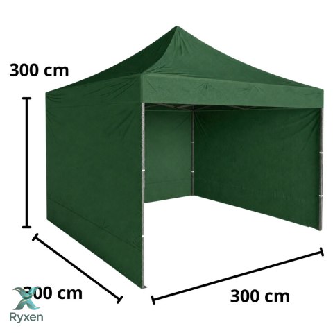 Namiot Ogrodowy Ekspresowy Pawilon Handlowy Cateringowy Zielony 3x3M LEAN