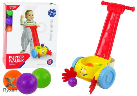 Pchacz Zbieracz Piłek Kulek Dla Dzieci Interaktywny Edukacyjny Kolorowy LEAN TOYS