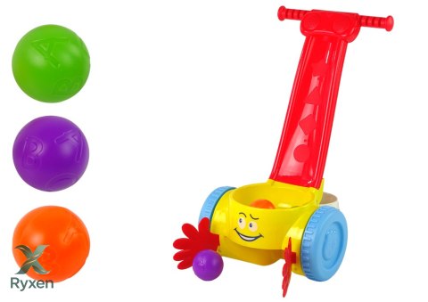 Pchacz Zbieracz Piłek Kulek Dla Dzieci Interaktywny Edukacyjny Kolorowy LEAN TOYS
