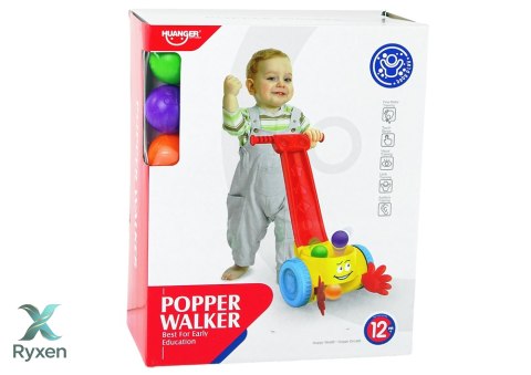 Pchacz Zbieracz Piłek Kulek Dla Dzieci Interaktywny Edukacyjny Kolorowy LEAN TOYS
