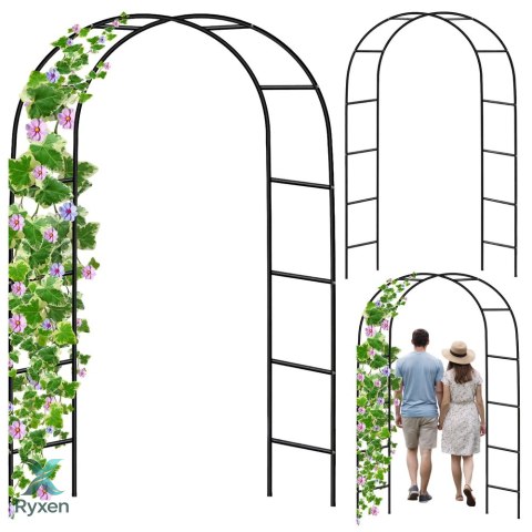 Pergola Ogrodowa Metalowa Na Rośliny Podpora Do Pnączy Łuk 240x140 cm LEAN