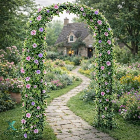 Pergola Ogrodowa Metalowa Na Rośliny Podpora Do Pnączy Łuk 240x140 cm LEAN