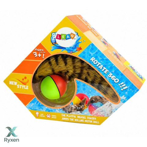 Piłka z Puszystą Fretką Ogon Zabawka Interaktywna Do Kąpieli LEAN TOYS