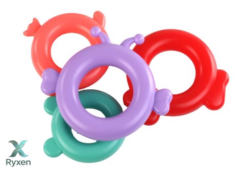 Piramidka Jednorożec Układanka 8 Kółek Kolorowa 29cm x 14cm x 14cm LEAN TOYS