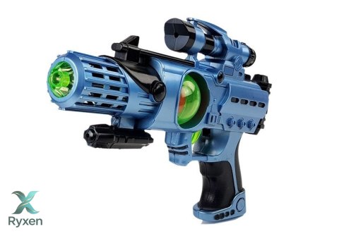 Zestaw Pistolet Laserowy Maska Wojownika Kosmosu Światła Dźwięki LEAN TOYS