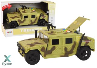 Samochód Pojazd Wojskowy Napęd Frykcyjny Moro Piaskowy Światła Dźwięki LEAN TOYS