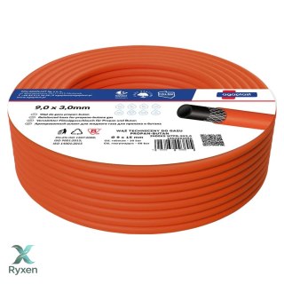 Waz techniczny do gazu propan-butan 9x3 Vartco 25m Agaplast
