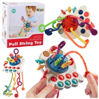 Zabawka Sensoryczna Edukacyjna Gryzak Dla Niemowląt Kolorowa Ośmiornica LEAN TOYS