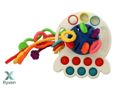 Zabawka Sensoryczna Ośmiornica Gryzak Dla Niemowląt Kolorowa LEAN TOYS