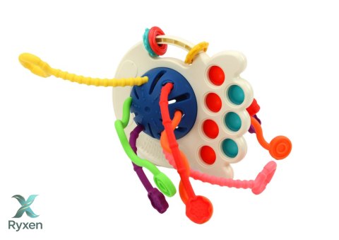 Zabawka Sensoryczna Ośmiornica Gryzak Dla Niemowląt Kolorowa LEAN TOYS