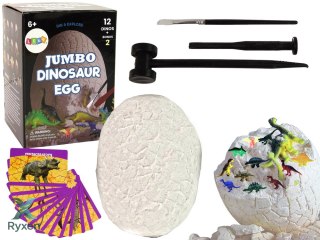 Zestaw Archeologiczny Wykopaliska Ogromne Jajo 12 Figurek Dinozaur LEAN TOYS